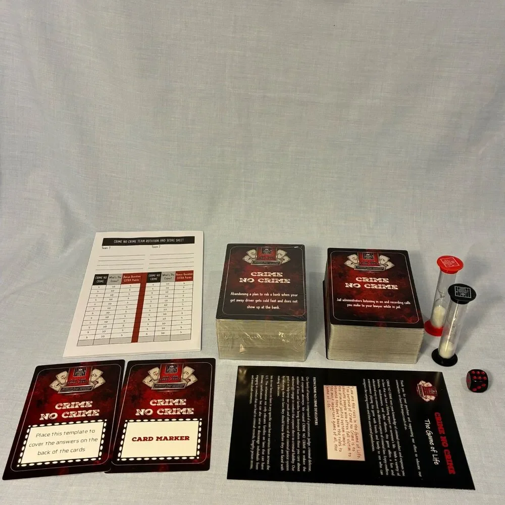 Crime No Crime 1st Edition Law The game of life board game